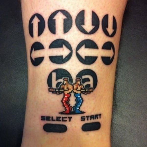 Konami Code Tattoos: Cheaters Always Win and Only Losers Never Cheat • Tattoodo