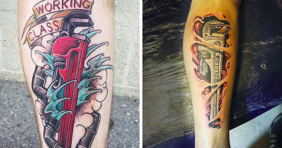 We Tip Our Hats (& Pull Down Our Pants a Bit) to These Plumber Tattoos