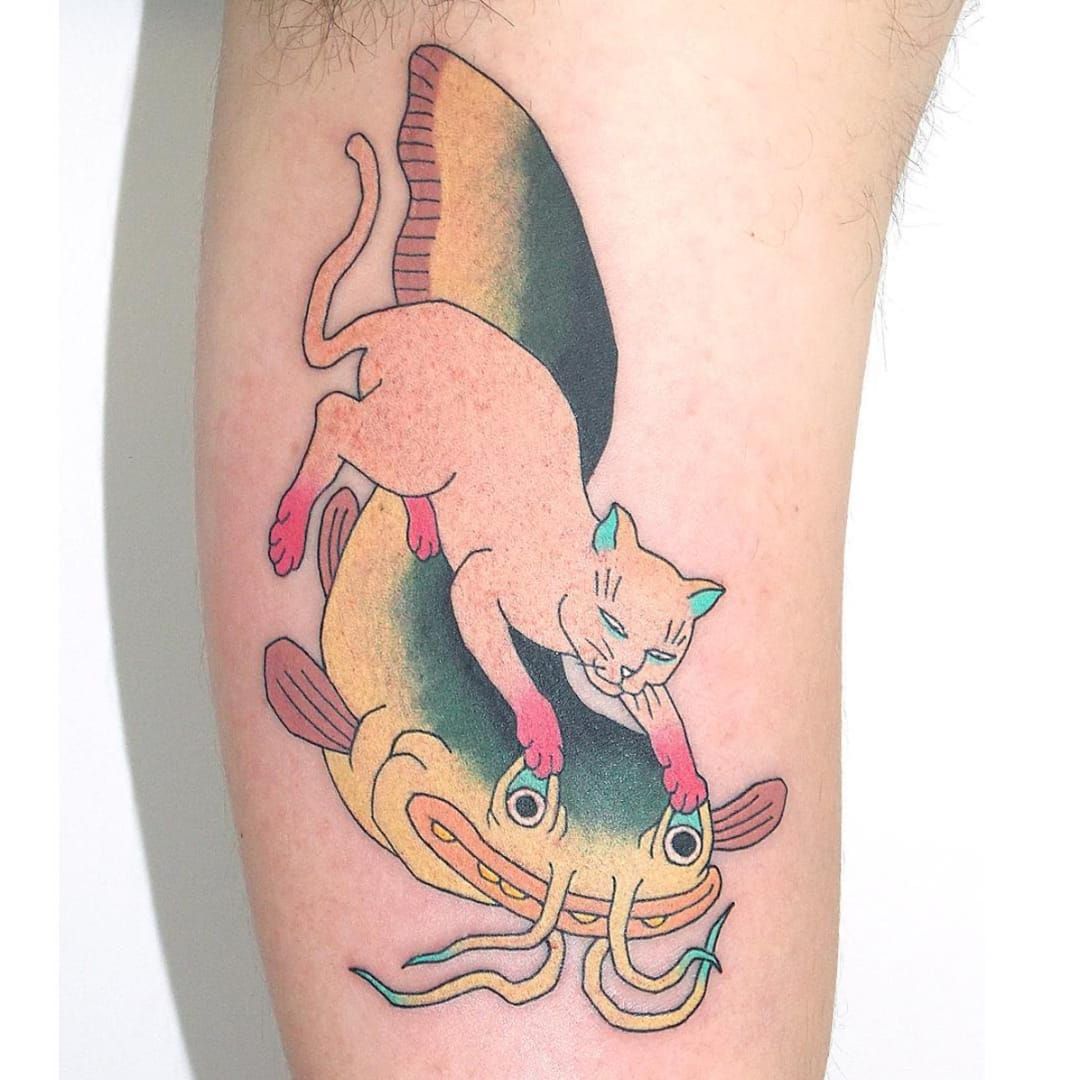 Japanese Catfish Tattoo Meaning  Japanese tattoo Japanese tattoo  meanings Catfish tattoo