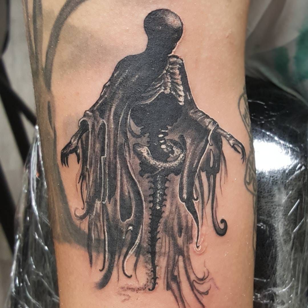 Pat Cohen on Instagram A Dementor from Harry Potter that I made today for  hannahhhhh Thanks for the fun day rusuperfly tattoo tattooartist  blacktattoo