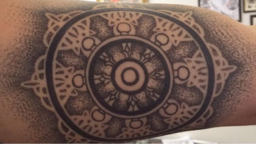 Keep Your Eyes on the Path and Your Hands on Dharma Wheel Tattoos  Tattoodo
