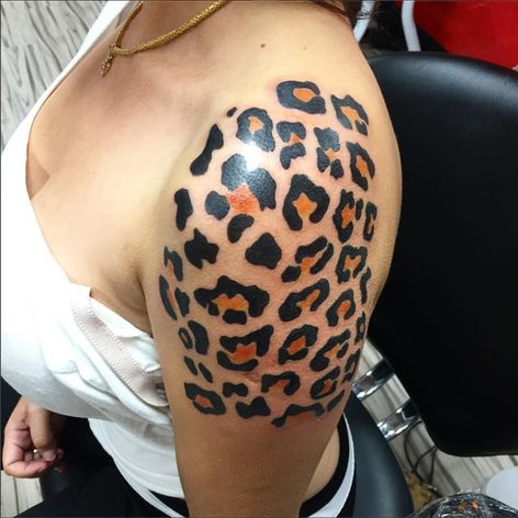 black cheetah print tattoos