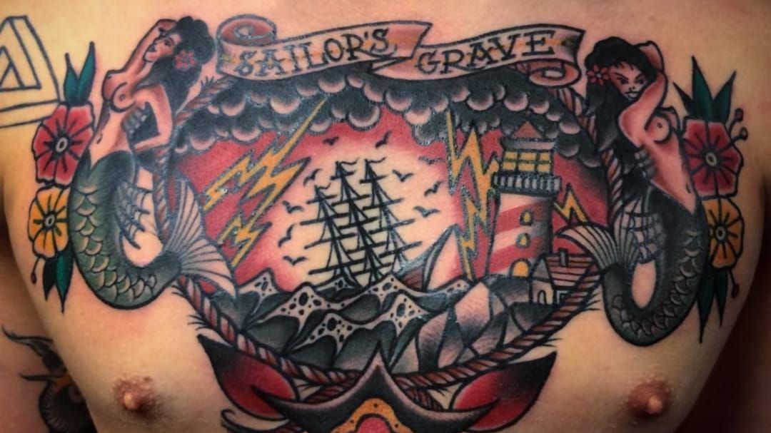 Abandon Ship with these Traditional Sailors Grave Tattoos  Tattoodo