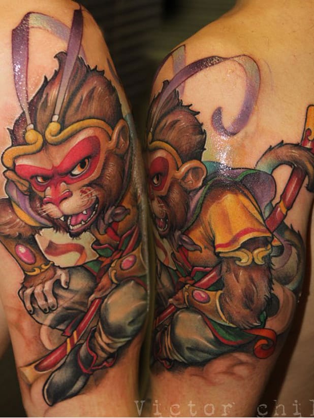 Macaco guerreiro #VictorChill #macacotattoo #monkeytattoo #macaco #monkey #guerreiro #warrior #espada #sword