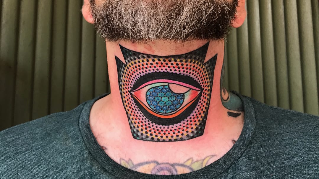 Por Tomas Garcia #TomasGarcia #gringo #colorido #colorful #tradicional #oldschool #degrade #padrao #pattern #rainbow #arcoiris #olho #eye #pontos #dots