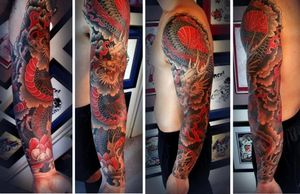 Dragon sleeve by Salt Water Tattoo
