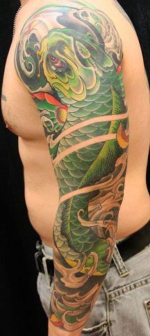 Koi sleeve by Bearcat Tattoo