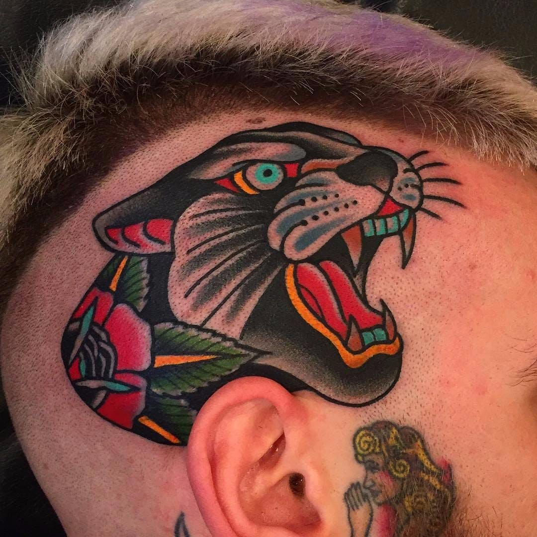 22 Bold Panther Head Tattoos • Tattoodo