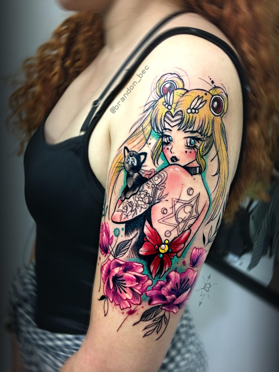 #BrandonBec #brasil #brazil #brazilianartist #colorido #colorful #sailormoon #anime #manga #animação #desenho #nerd #geek #gato #cat #flor #flower #folha #leaf #estrela #star #comics