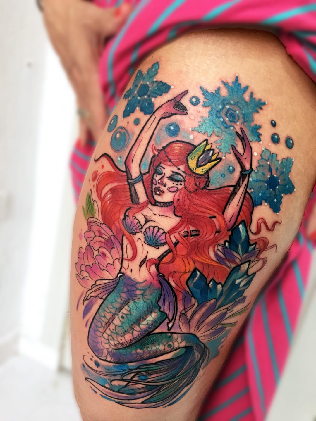 #BrandonBec #brasil #brazil #brazilianartist #colorido #colorful #sereia #mermaid #flor #flower #cristal #crystal #coroa #crown #aquarela #watercolor