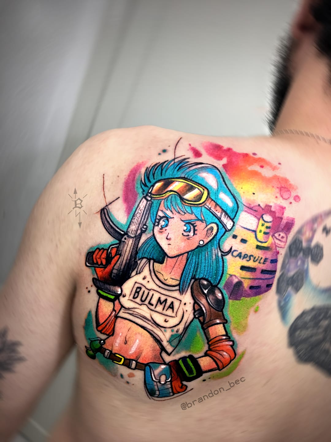 #BrandonBec #brasil #brazil #brazilianartist #colorido #colorful #bulma #dragonballz #dbz #nerd #geek #animação #desenho #mangá #anime #comics #arma #gun #weapon