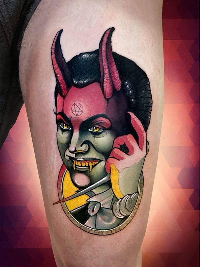 #NiktheRookie #gringo #neotraditional #neotrad #colorido #colorful #homem #man #devil #demonio #evil #mal