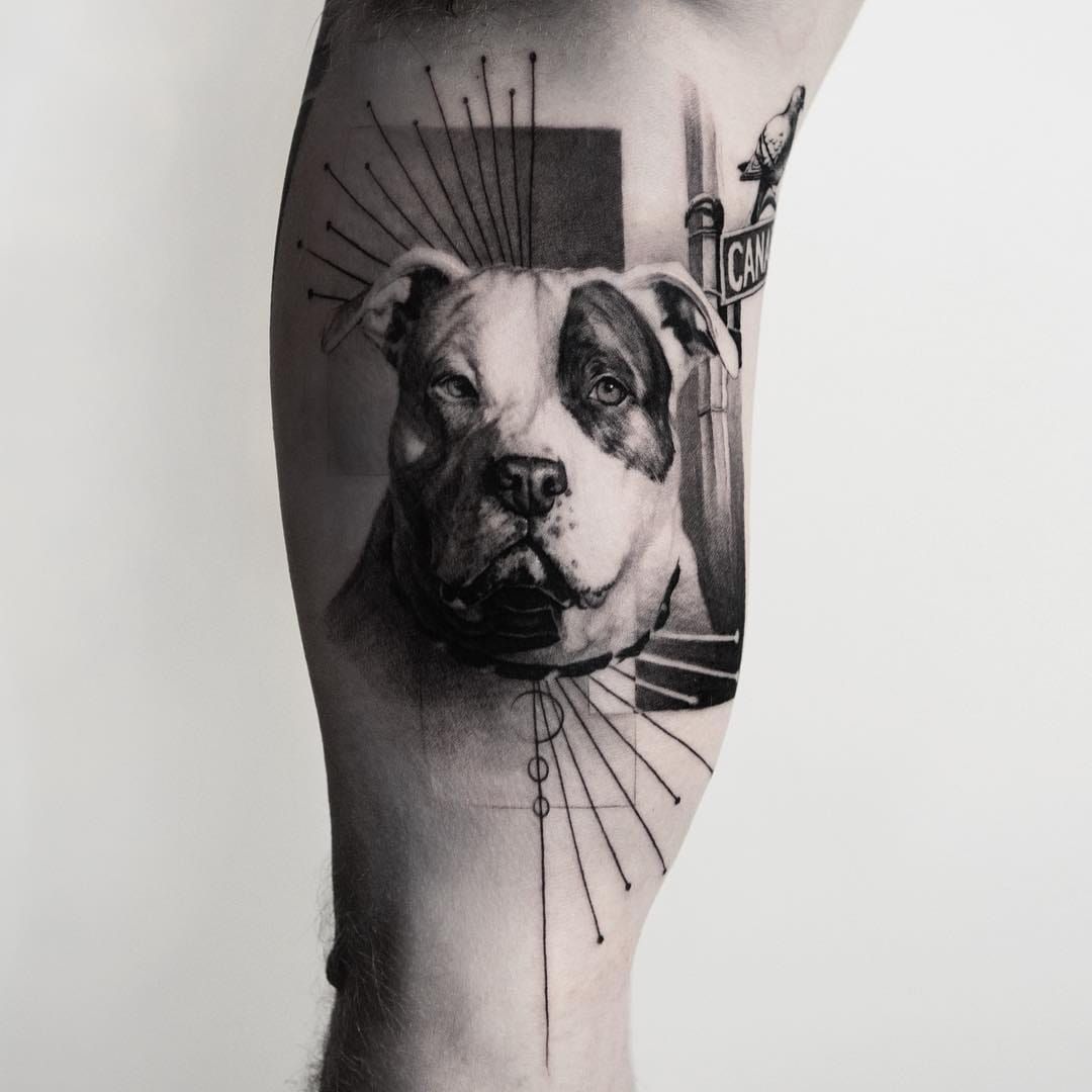 Abstract dog tattoo  Unique animal tattoos Animal tattoos Tattoos for dog  lovers