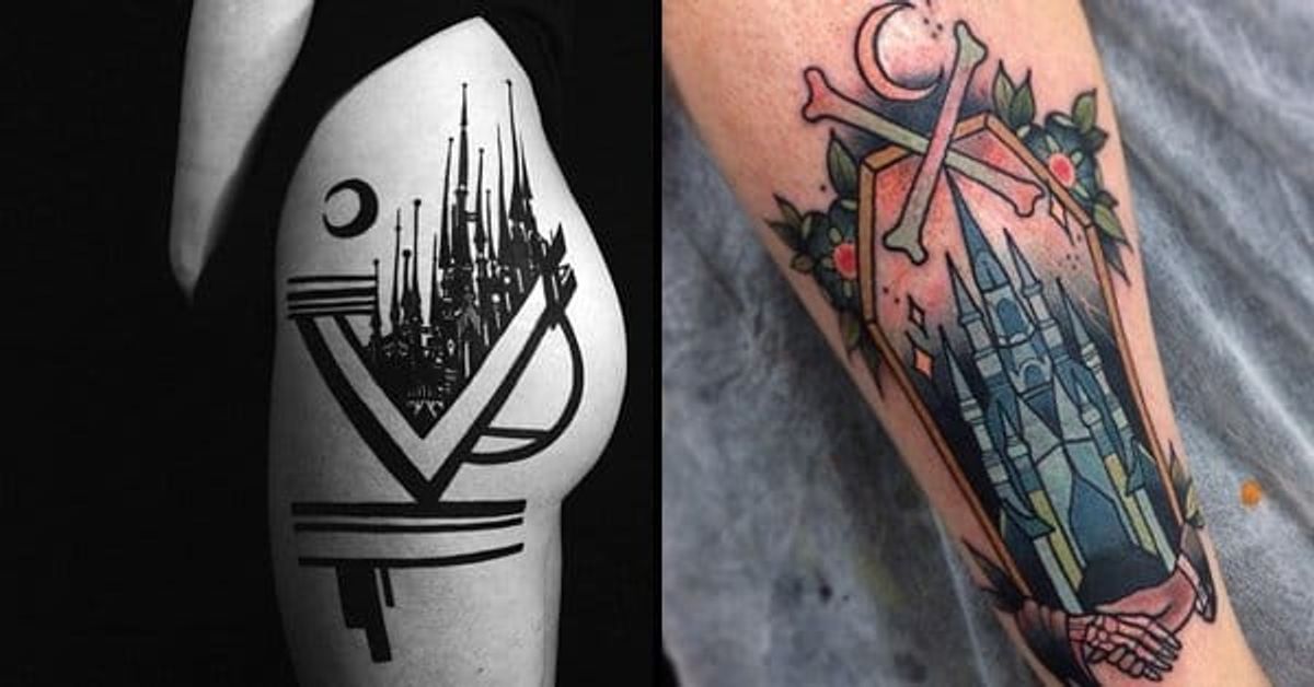 15 Fantasy Castle Tattoos • Tattoodo