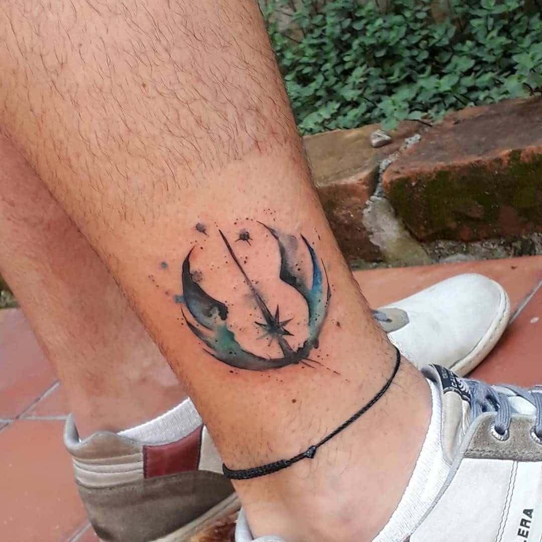 I dont get this place  Jedi Order watercolor tattoo done by Chris