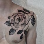 Magnolia tattoo by Justin Olivier #JustineOlivier #flowertattoos #blackandgrey #magnolia #leaves #flower #floral #nature