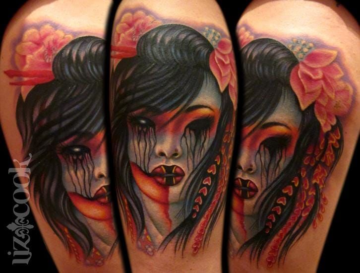 modern geisha tattoo