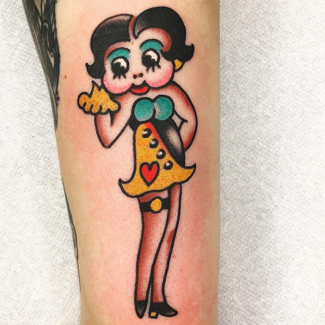 Betty Boop with Sailor Jerry designs  Traditional Tattoos  Last Sparrow  Tattoo