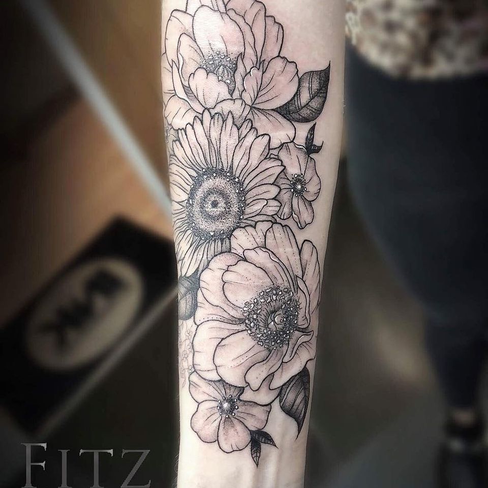 cover up flower tattoos on wrist