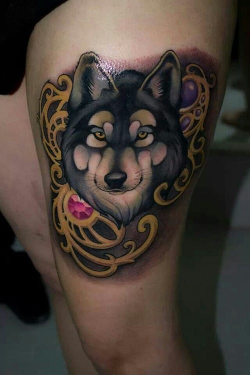 Wolf tattoo by Victor Chil #wolf #wolftattoo #victorchil