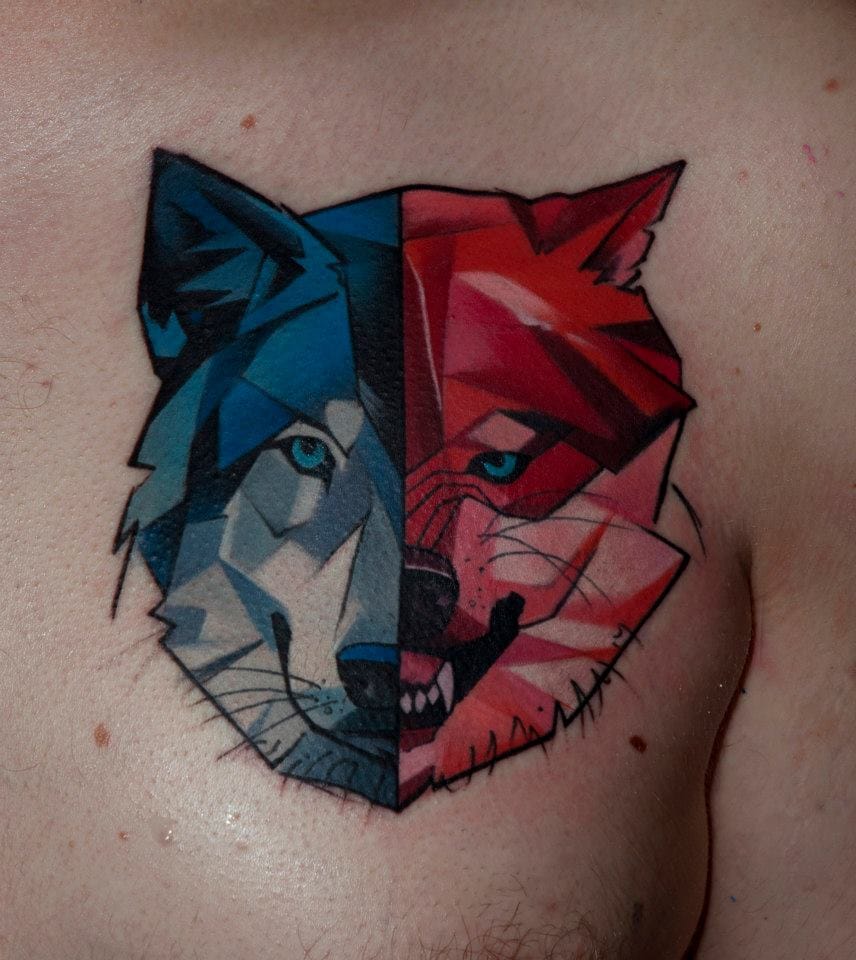 Wolf tattoo by Halasz Matyas #wolf #wolftattoo #halaszmatyas