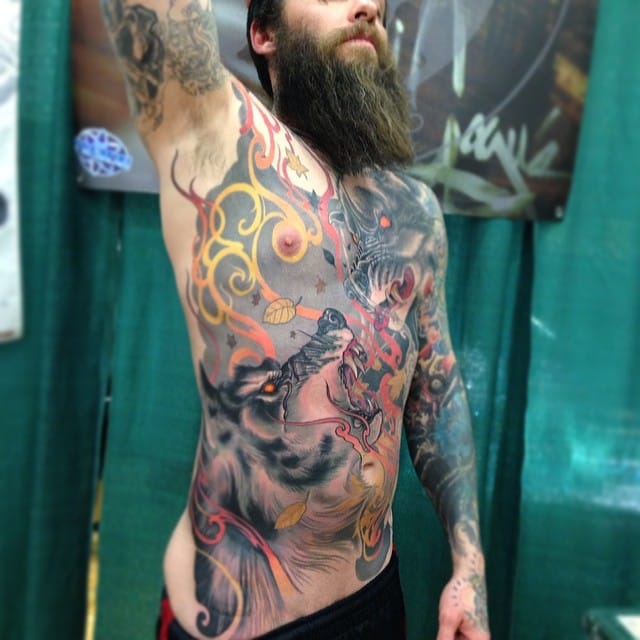 Wolf tattoo by Jeff Gogue #wolf #jeffgogue