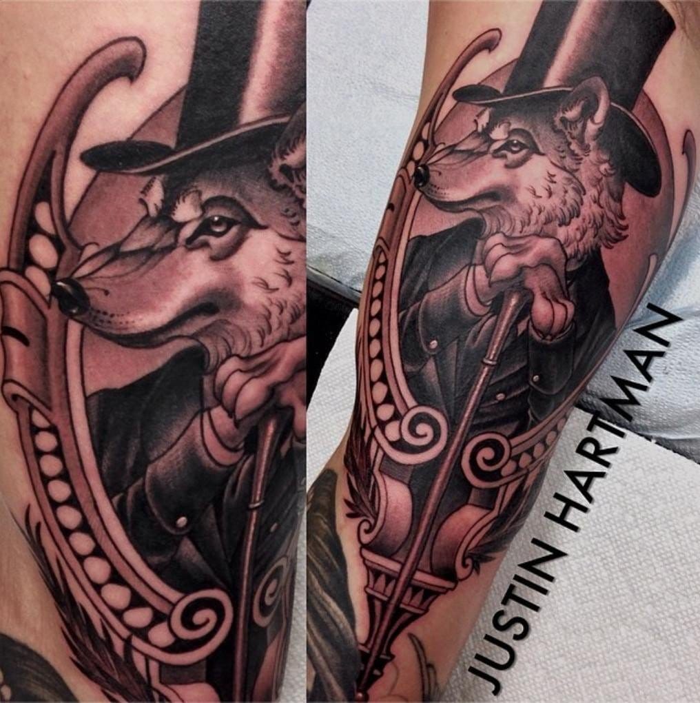 Wolf gentleman tattoo