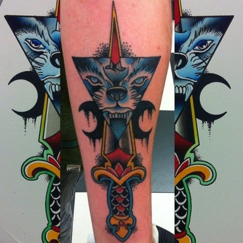Wolf tattoo by William Jackman #wolf #wolftattoo