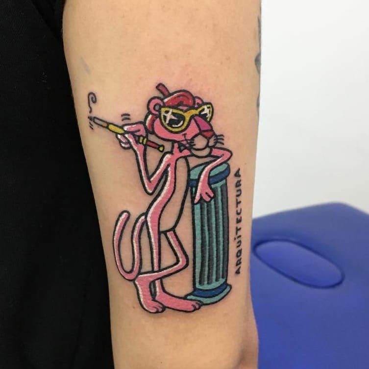 Fresh Pink Panther Tiger on the chest by Manh Huynh at Freedom Inks Ho  Chi Minh City Vietnam  rtattoos