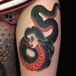Tattoo by Sergey Buslay #SergeyBuslay #tattoodoambassador #Japanese #irezumi #lady #ladyhead #snake #yokai #folklore #demon #nureonna #spirit