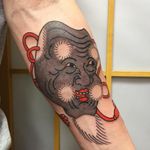 Tattoo by Sergey Buslay #SergeyBuslay #tattoodoambassador #Japanese #irezumi #nohmask #nohtheater #mask #noh #portrait #face