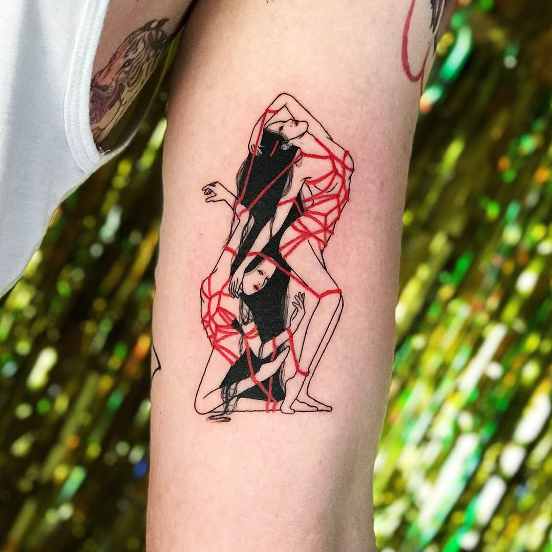 Shibari tattoo