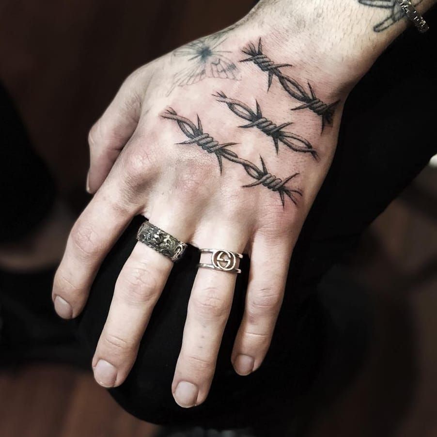 Barbed wire detail by LukeAAshley  Tattoogridnet