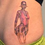 Tattoo by Mick Hee #MickHee #illustrative #surreal #SorayamaHajime #robot #scifi #babe #pinup #lady #color