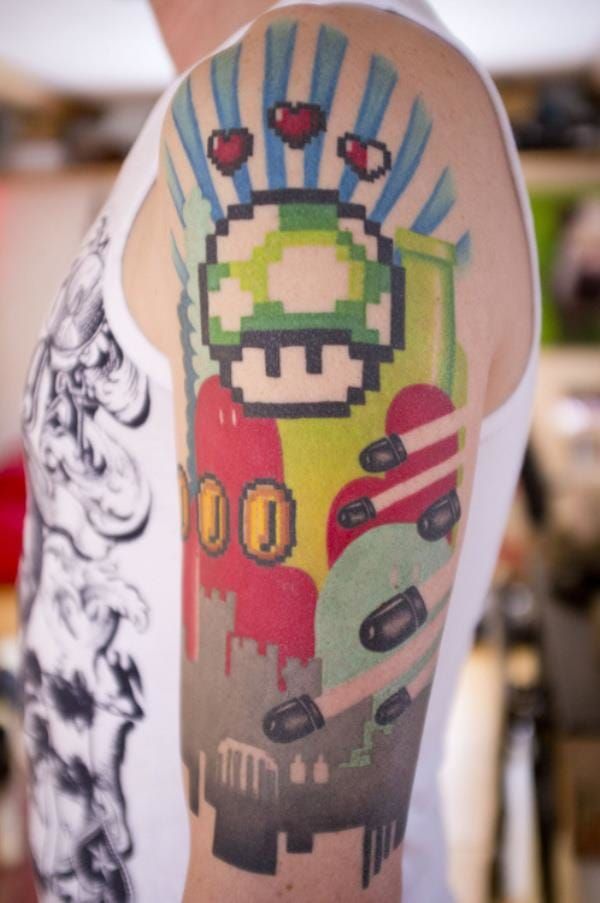 205 Best Mario Tattoo Designs for Video Game Lovers 2023  TattoosBoyGirl