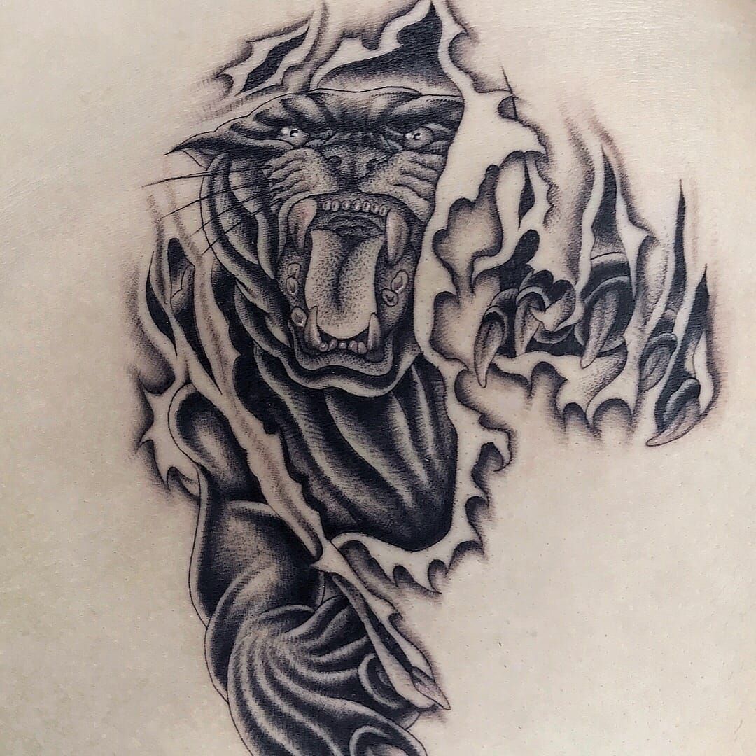 Ashes Tattoo  Skin rip panther from today  Facebook