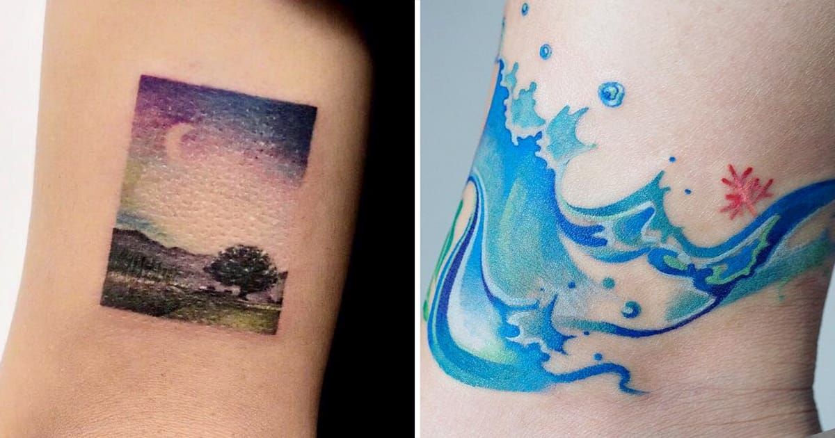 Watercolor Tattoos: Like Musings of Monet • Tattoodo
