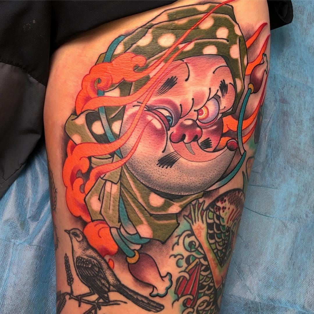 Crazy Chest Piece Tattoo by Josh Payne
