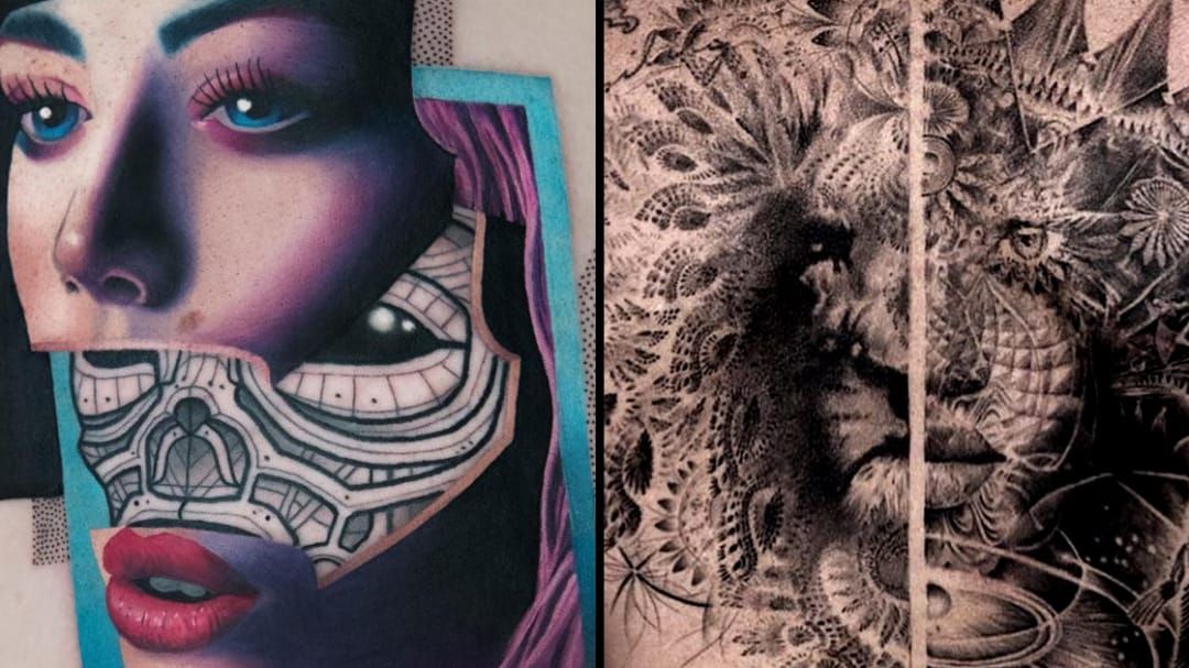 Inked Magazine on Instagram Split personality mattpettistattoo inked  inkedmag skull skulltattoo tattooartist tat  Tattoos Blackwork  tattoo Ink tattoo