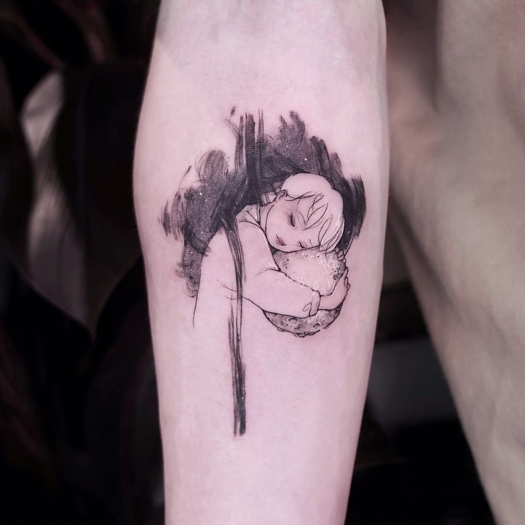 Over the Moon for These Moon Tattoos  Tattoodo