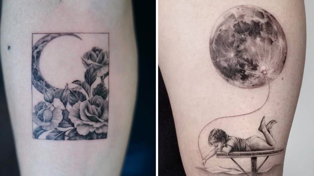 the moon from Trip to the moon tattoo Im not sure this looks good  Moon  tattoo Movie tattoos Tattoos