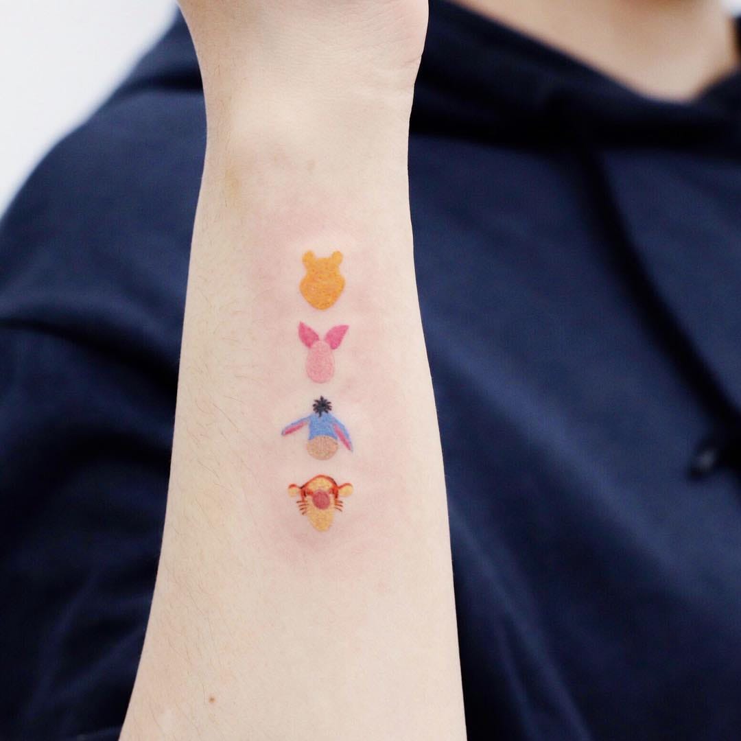 Tattoo uploaded by Xavier  Winnie the Pooh tattoo by Abbie Williams  AbbieWilliams kangaroo baby winniethepooh pooh poohbear nostalgia  children tvshow cartoon book  Tattoodo