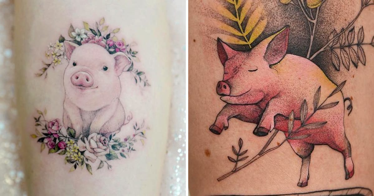 Cute Pig Tattoos to Celebrate the Year of the Pig! • Tattoodo Cute Pig Tattoos to Celebrate the Year of the Pig! • Tattoodo