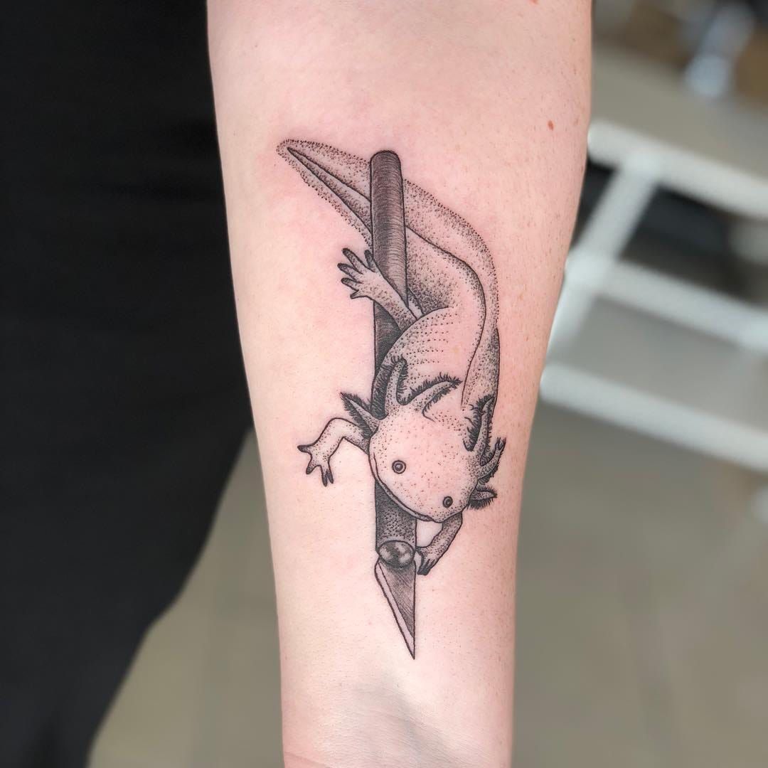 Gave these little axolotls to  Tattoos by Shannon Parcell  Facebook