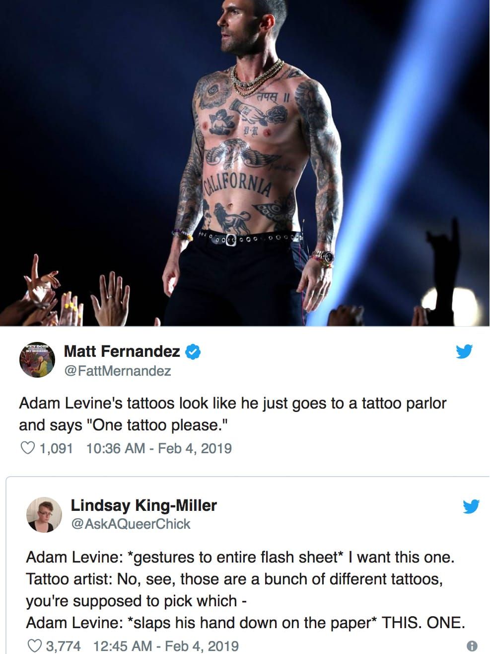 Adam Levine Reveals His New Face Tattoo Is Actually Fake  Adam Levine   Just Jared Celebrity News and Gossip  Entertainment