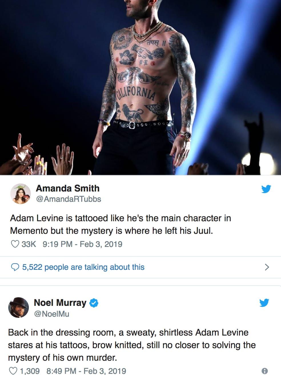 Maroon 5s Adam Levine Just Got a Giant Backpiece  Tattoodo
