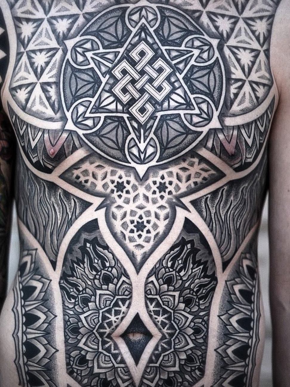 Chest Geometry and Flower of life Tattoo  Real time  Time Lapse  YouTube