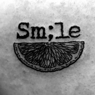 #Semicolon This is a deep tattoo for me. Smile even when you feel like you cant. #WhenLifeGivesYouLemons