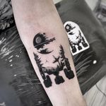 Star Wars tattoo by Basia po Drugiej Stronie Igły #BasiapoDrugiejStronieIgły #StarWarstattoos #StarWarstattoo #StarWars #GeorgeLucas #movietattoo #filmtattoo #space #galaxy #scifi