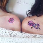 Birth month flower tattoo by Pis Saro #PisSaro #violets #violettattoo #violet #birthmonthflowertattoos #birthmonthflowers #flowertattoo #flowers #florals #petals #blooms #leaves #nature #plant #birthmonth